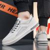Summer breathable 2025 single mesh men's shoes sports hollow comfortable versatile non-slip wear-resistant small white shoes casual board shoes