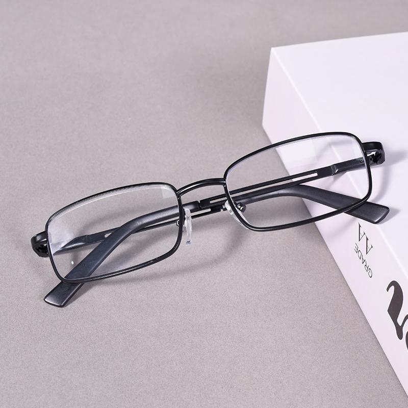 

High Quality Stainless Steel Reading Glasses Men Fashion Presbyopic Eyeglasses Business Hyperopia Anti Blue Light Eyewear+125 +1.75