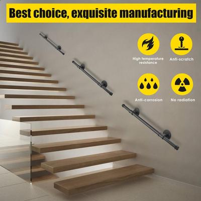 Stairs Steps Metal Handrails Non-Slip Easy Install Stairs Porch Deck Hand Rail Outdoor Indoor Stairs Porch Deck Hand Rail