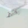Women Lady Geometric Crystal Rhinestone Ear Stud Clip Pin Girl Silvery Golden Earrings Jewelry