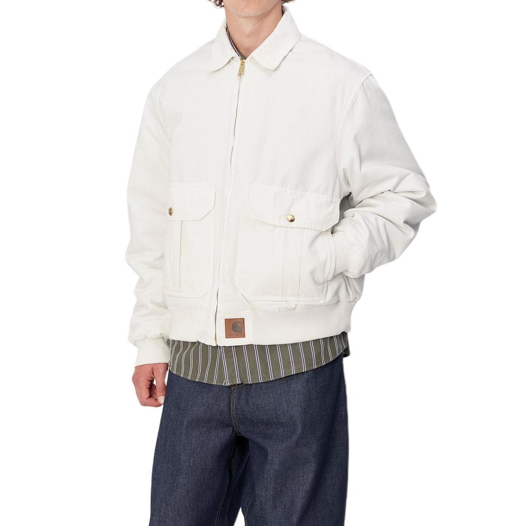 Carhartt WIP Diamond Quilted Satin Lined Soft Casual Jacket Men jackets White I033826-0DJ-06