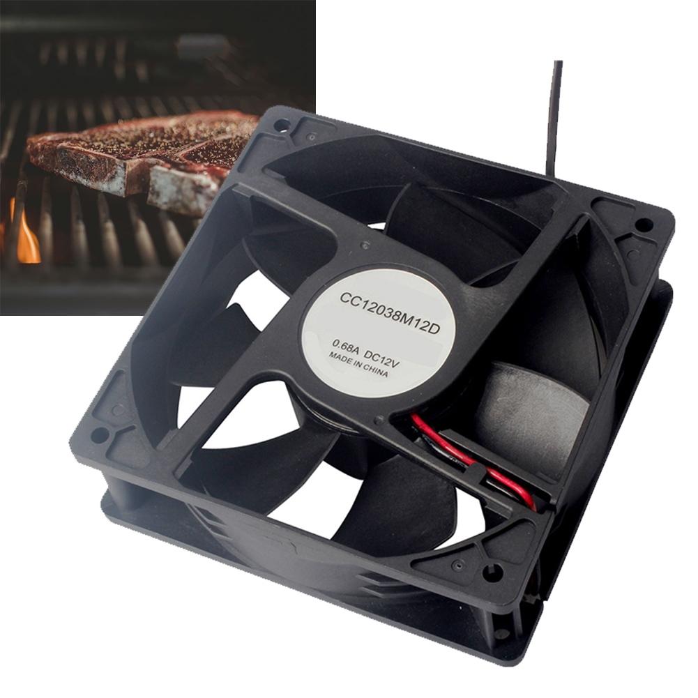 12038 Modell Holzkohlegrill-Lüfter 120x120x38mm Schwarz DC12V