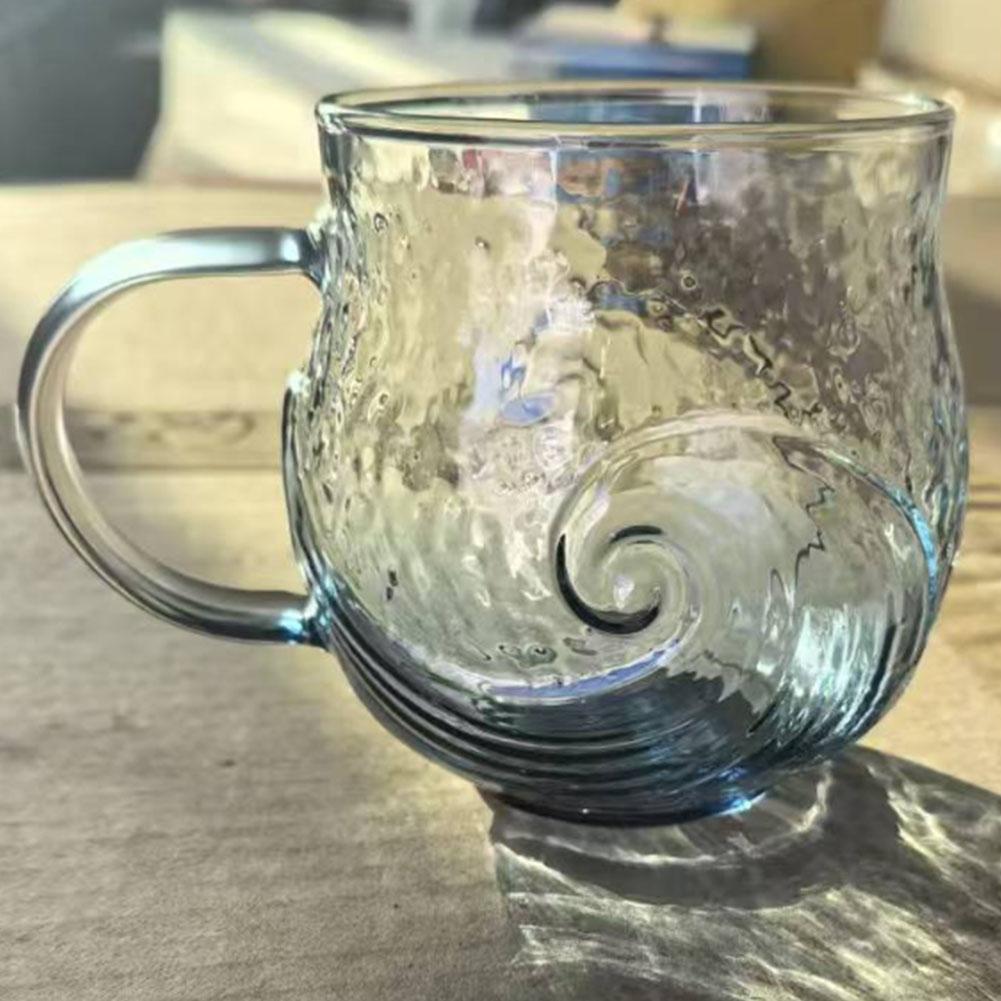 1/2PCS Sea Glass Wave Mug Wave Glass 12oz Wave Glass Unique Textured Beach Lovers Themed Mug 350ML