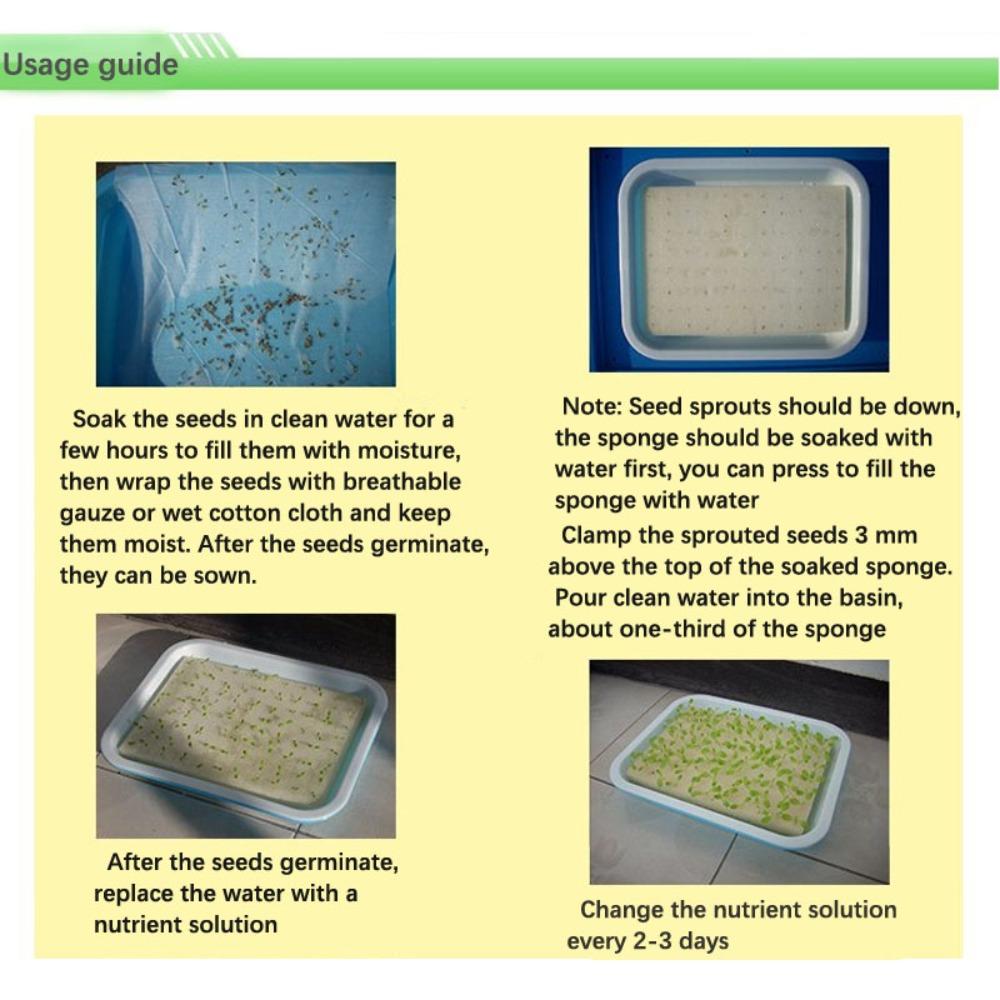 Vegetables Groundless Cultivation System Planting Sponge Seed Trays Grow Mesh Cup Hydroponic Sponge