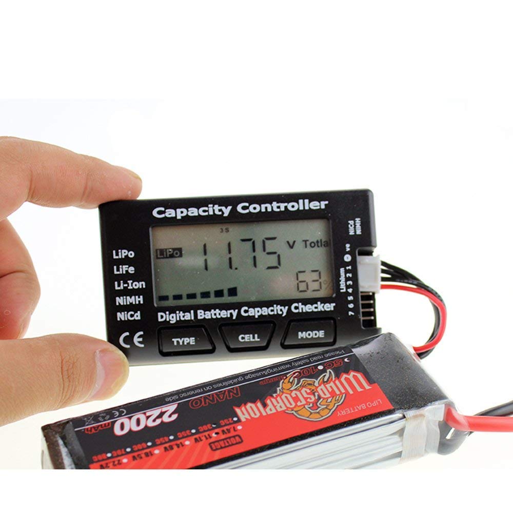 Cellmeter7 Digital Battery Capacity Checker Controller Tester for LiPo/LiFe/ Li-ion/NiMH/Nicd