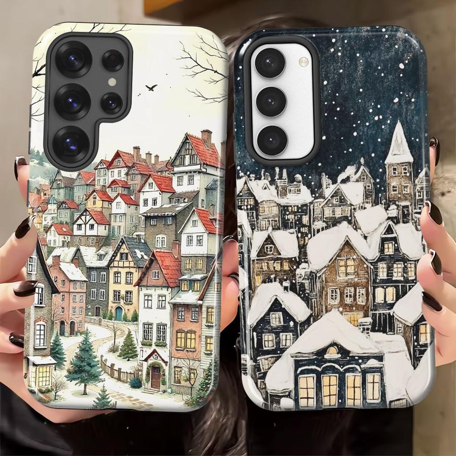 Soft Cover Capa Phone Case for Samsung Galaxy S25 A56 A16 S23 A36 S23Ultra S20 FE S25Ultra S24 Ultra A26 A Quiet Christmas Night