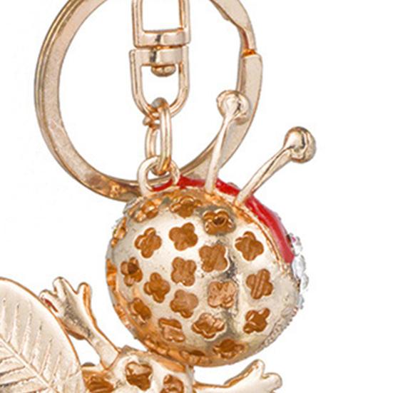 Sparkling Rhinestone Bee Keychain Cute Animal Key Ring Bag Charm with Lobster Clasp for Handbag Purse Wallet
