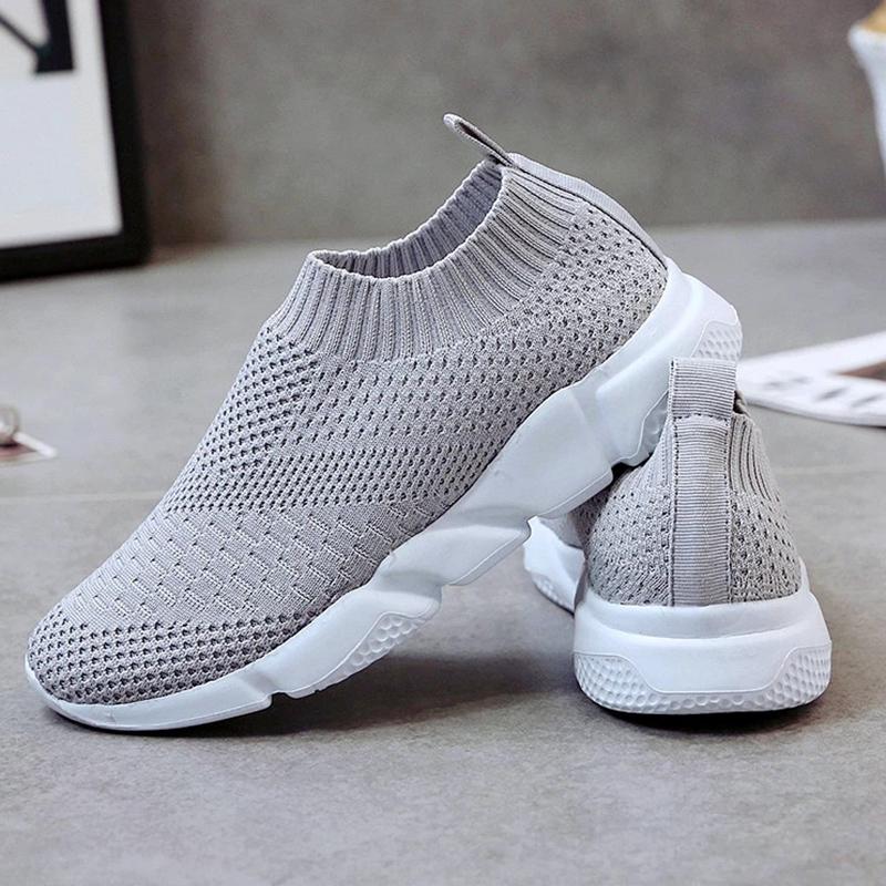 Fashion Rimocy Spring Summer Knitting Sneakers Women Light Breathable Mesh Flats Woman Non-slip Soft Bottom Casual Socks Shoes 2025