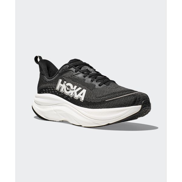 Hoka One One Skyflow Weit Bequem Vielseitig Langlebig Unterstützend Freizeit Laufschuhe Herren Sneaker Schwarz 1155117-BWHT