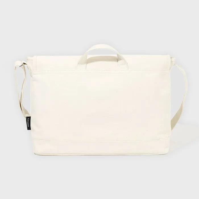 Canvas Serif Messenger Bag Ivory