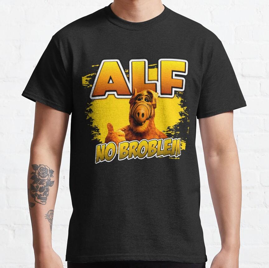 Alf Gordo Shumway TV Sitcoms Unisex T-Shirt für Herren Baumwolle Vintage T-Shirts Tees Kleidung 2024 Neuankömmling