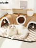 Cat Cave Winter Cozy Hideaway Tunnel Bed for Cats - Pet House for Dogs