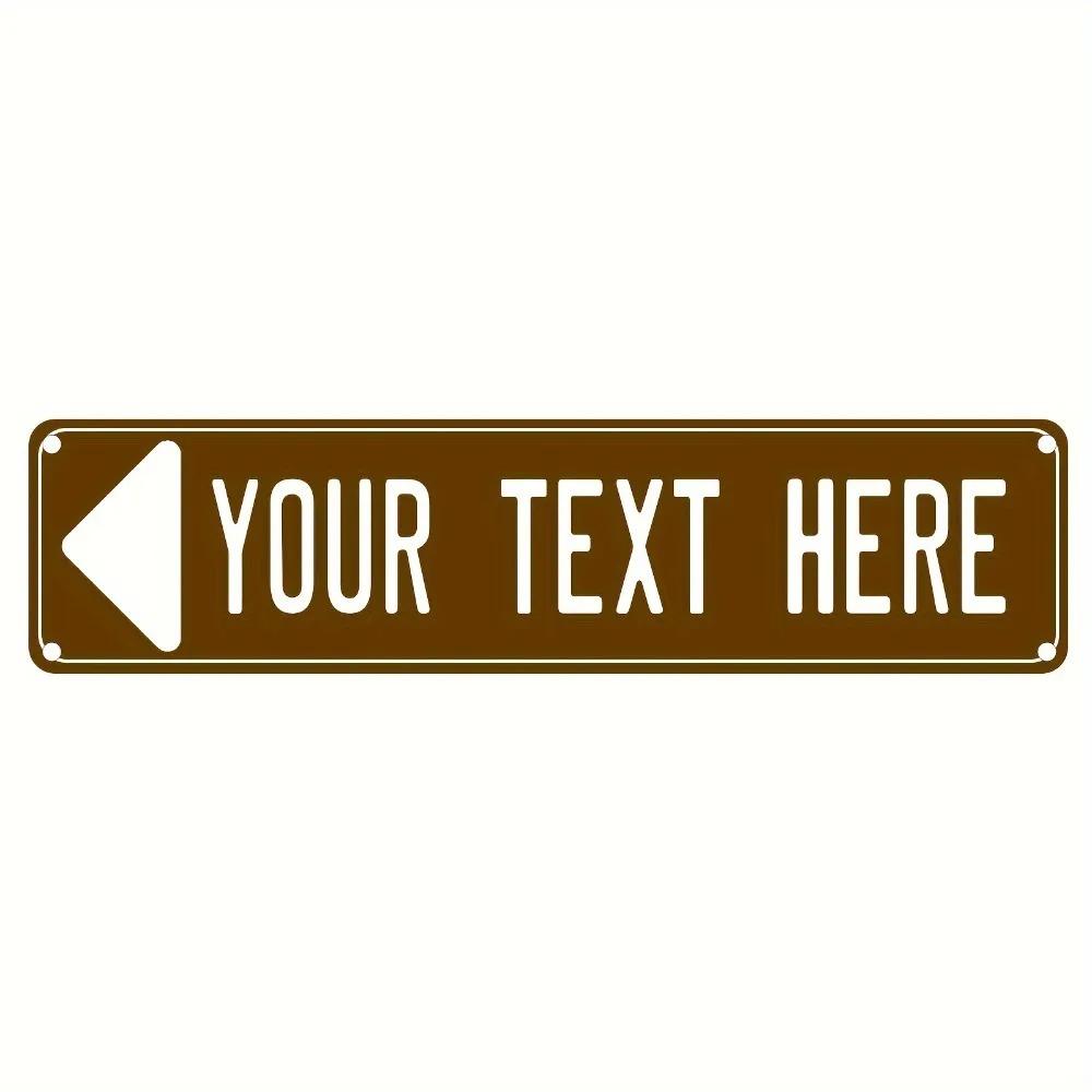 Custom 40x10cm 2D Aluminum Sign – Durable Metal Wall Art for Home, Garden, Business, & Holidays