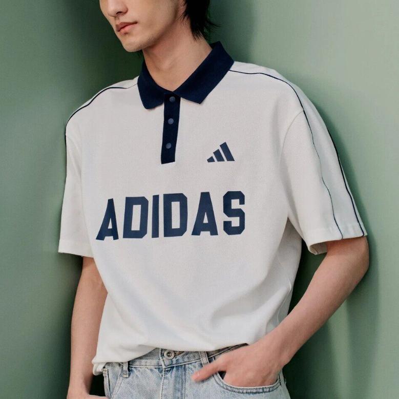 adidas SS26 Lightweight Sports Short Sleeve Comfortable Polo Shirt Unisex Tops KW8117