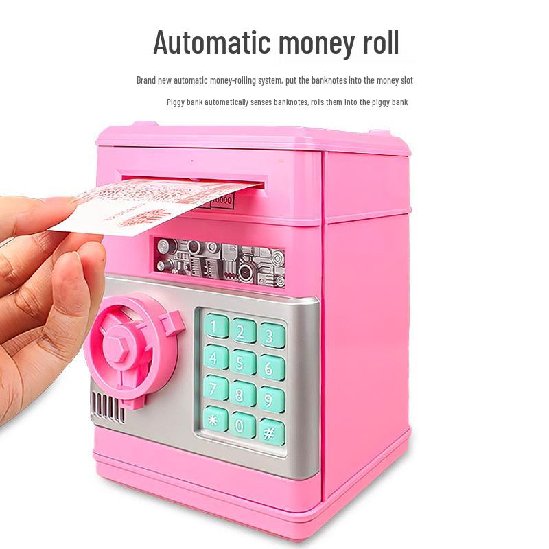 Smart Drop-Proof Children's Piggy Bank: Automatic Door, Large Capacity, Password-Protected Safe