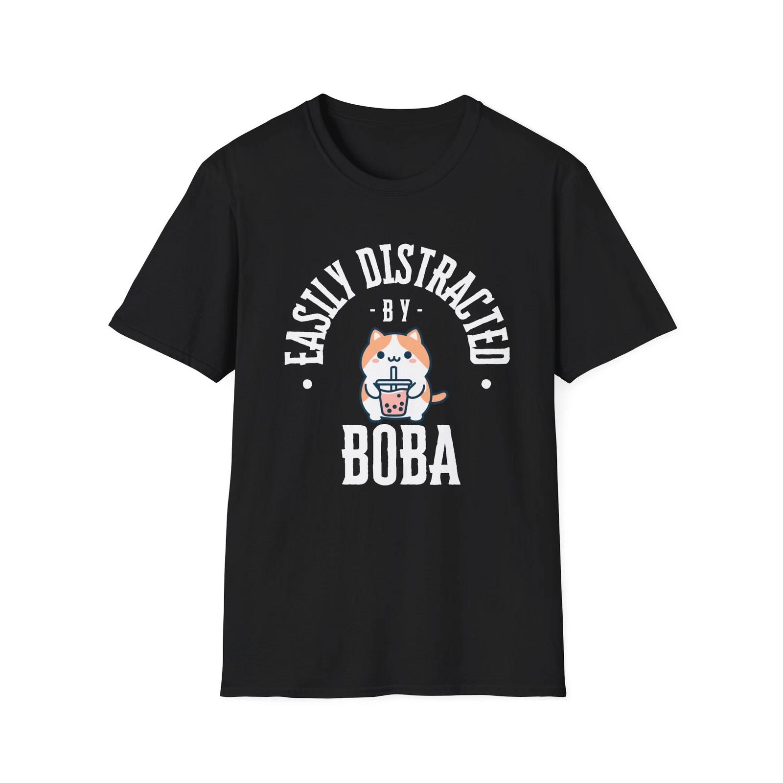 Easily Distracted by Boba T shirt - Cute Drink Lover Tee, Perfect for Gifts 2XL