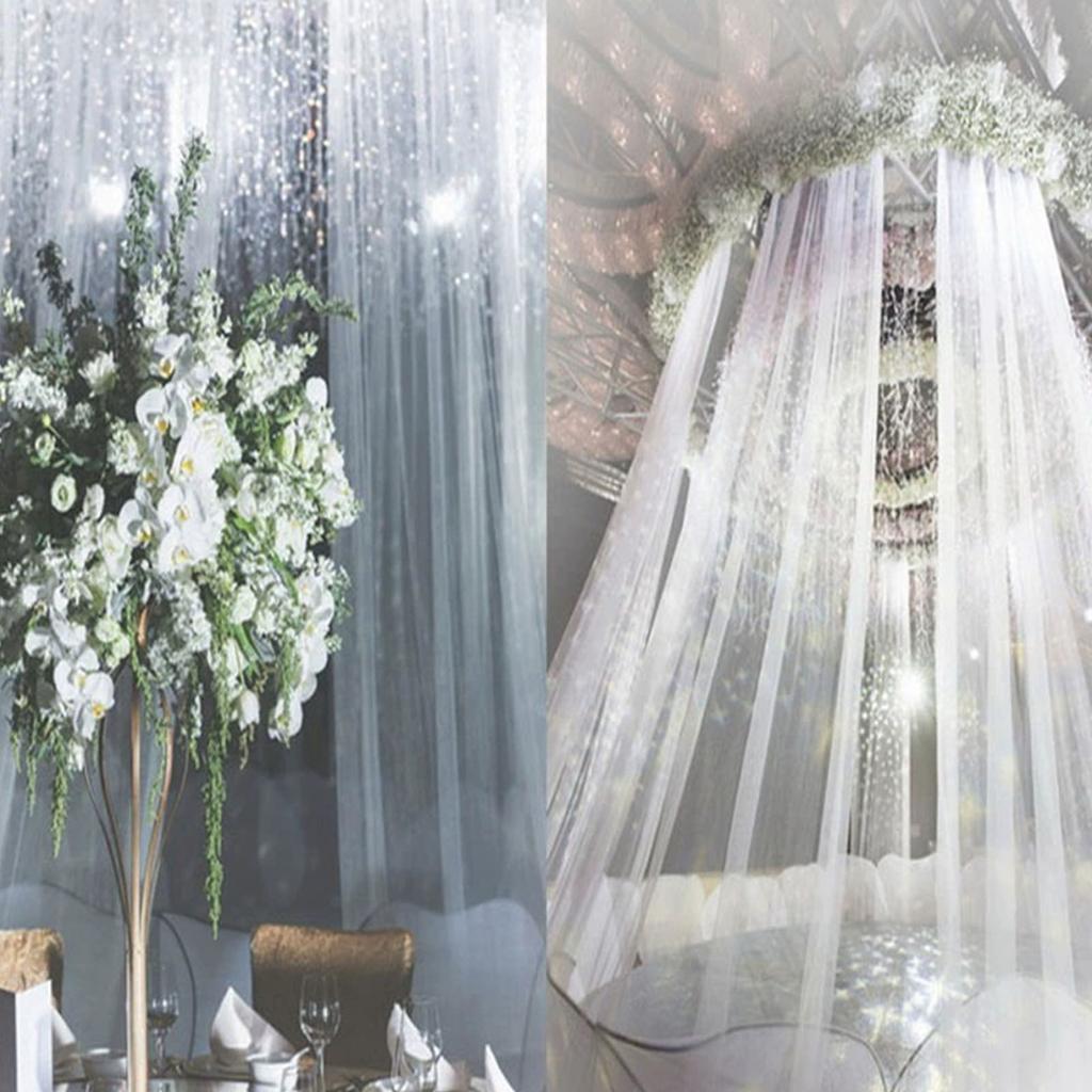 Organzová látka 1,09x1,09 yardu Měkká průsvitná organzová látka na svatební šaty a šicí řemeslný projekt 35 g/role