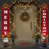 180x30cm Merry Christmas Couplet On Door Banners Party Decorative Porch Flag Oxford Cloth for Home Porch Outdoor Xmas Hanging Ornaments Supplies