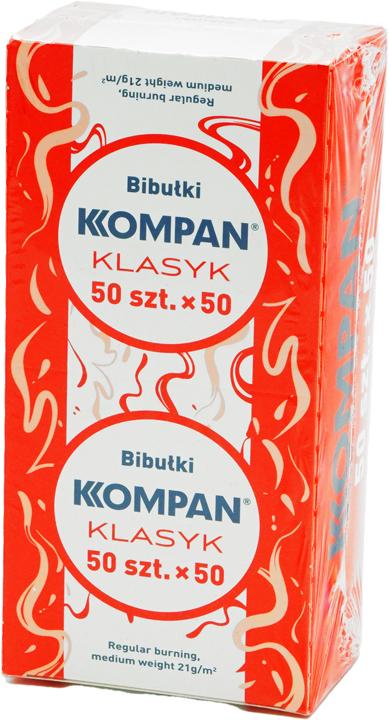 2 X Bibułki Bletki Do Papierosów Kompan Klasyk 50X50Szt