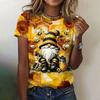 Christmas Santa Claus 3D Print Women's T-Shirts Casual Tops O-Neck T Shirt Y2k Harajuku Short Sleeve Street Tees Female Clothing