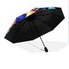 Colorful Frog pattern, automatic folding umbrella, portable and foldable design, 8 ribs, a Christmas or birthday gift.
