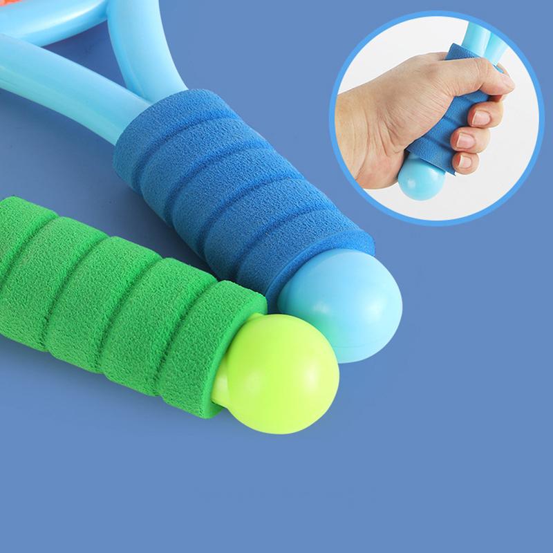 1 Set Bunte Plastik-Badminton-Tennis-Kombi-Schläger-Set mit 2 Bällen Geeignet für Party-Interaktionsspiele Sportaktivitäten ZYF
