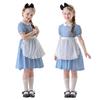 Halloween Kostüm Mädchen Blau Alice Prinzessinnenkleid Hausmädchen Outfit Kinder Party Cosplay 120-150