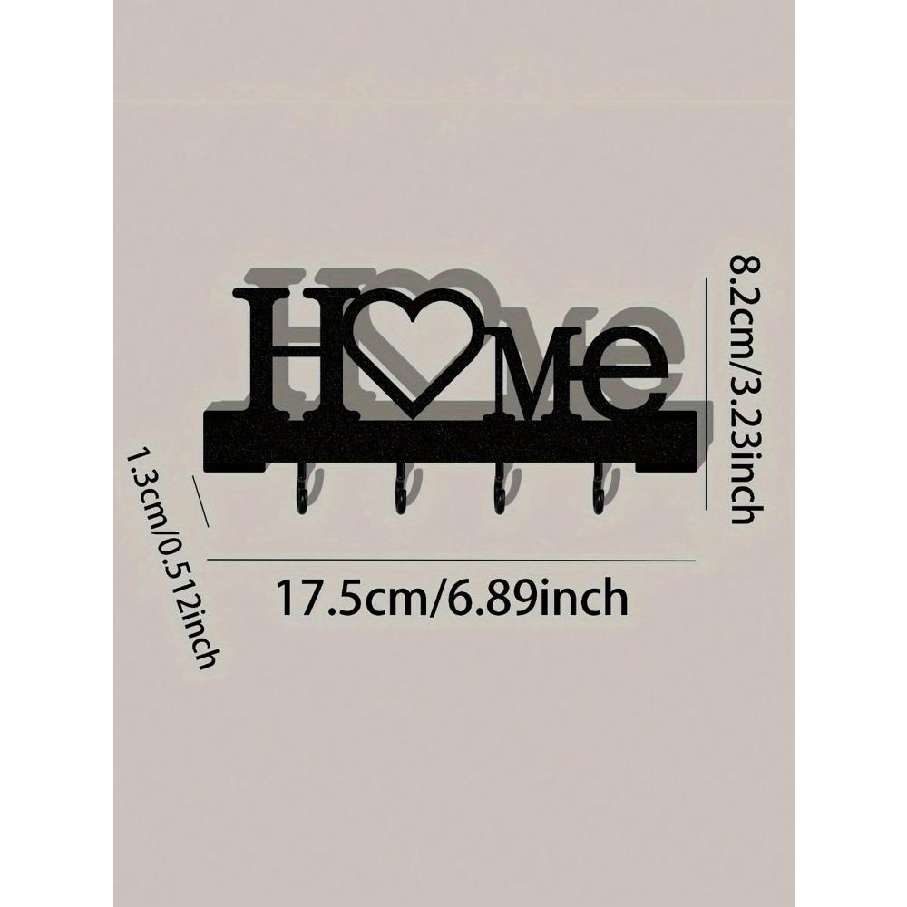 1pc No-Drill Love Key Holder Wall Mount, Home Decor Entrance Organizer Rack