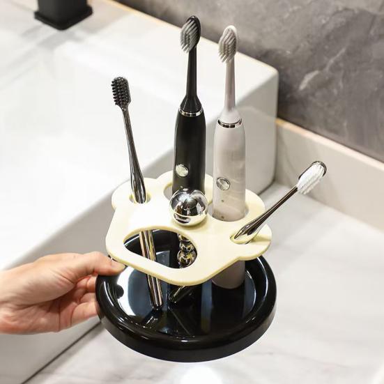 Cat Paw Toothbrush Holder Desktop Toothbrush Toothpaste Organizer Cute Electric Toothbrush Stand for Washbasin