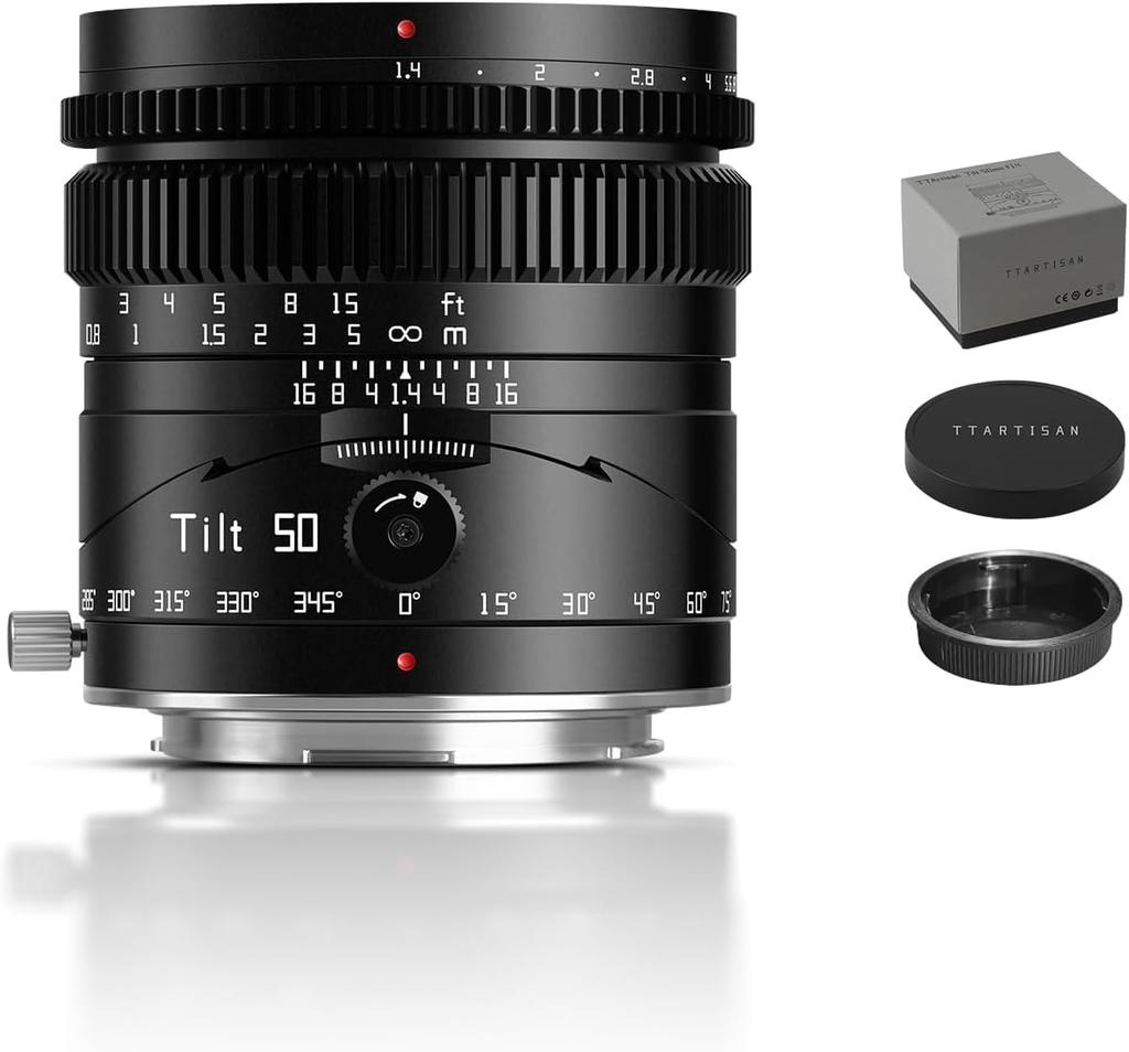 TTARTISAN Tilt 50mm RF mount camera lens F1.4 APS-C