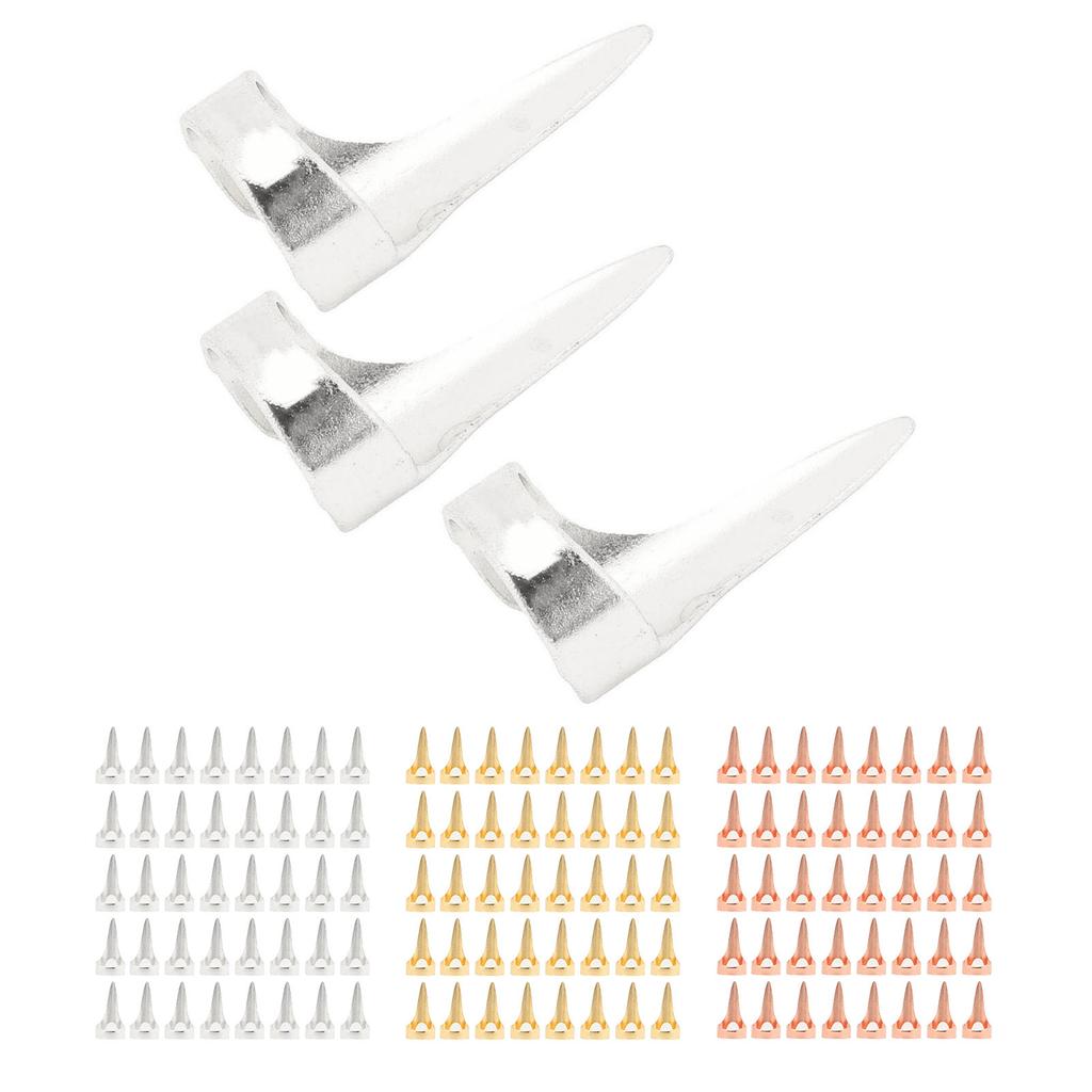 40 Stück Haarabteilungs-Auswahlwerkzeug Legierung Poliert Mühelose Anwendung Flechten Abteilen Ringfinger-Werkzeug