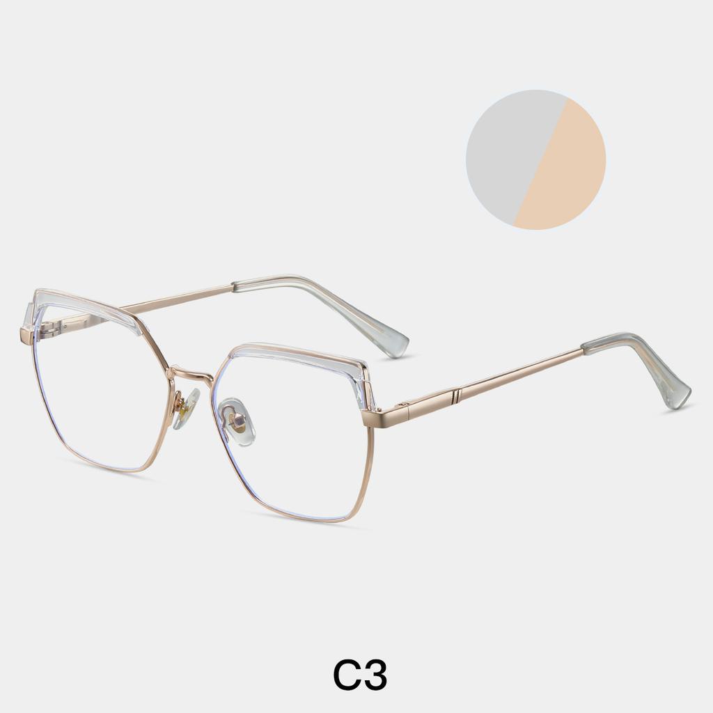 TR90 Luxury Myopia Glasses Anti Blue Light Prescription Short Sighted Eyeglasses Women Metal Frame