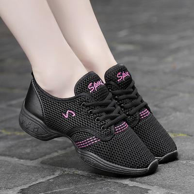 Mode Damen Tanzschuhe Weiche Sohle Frau Jazz Hip Hop Sportsneakers Damen Mesh Atmungsaktiv Mädchen Moderne Jazz Tanzschuhe