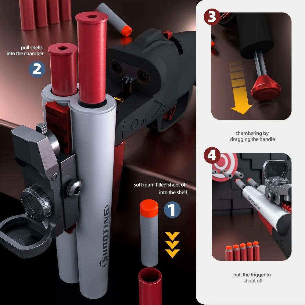 High-Quality Double High-Quality Barrel High-Quality Sgun High-Quality Shell High-Quality Ejecting High-Quality Soft High-Quality Bullet
