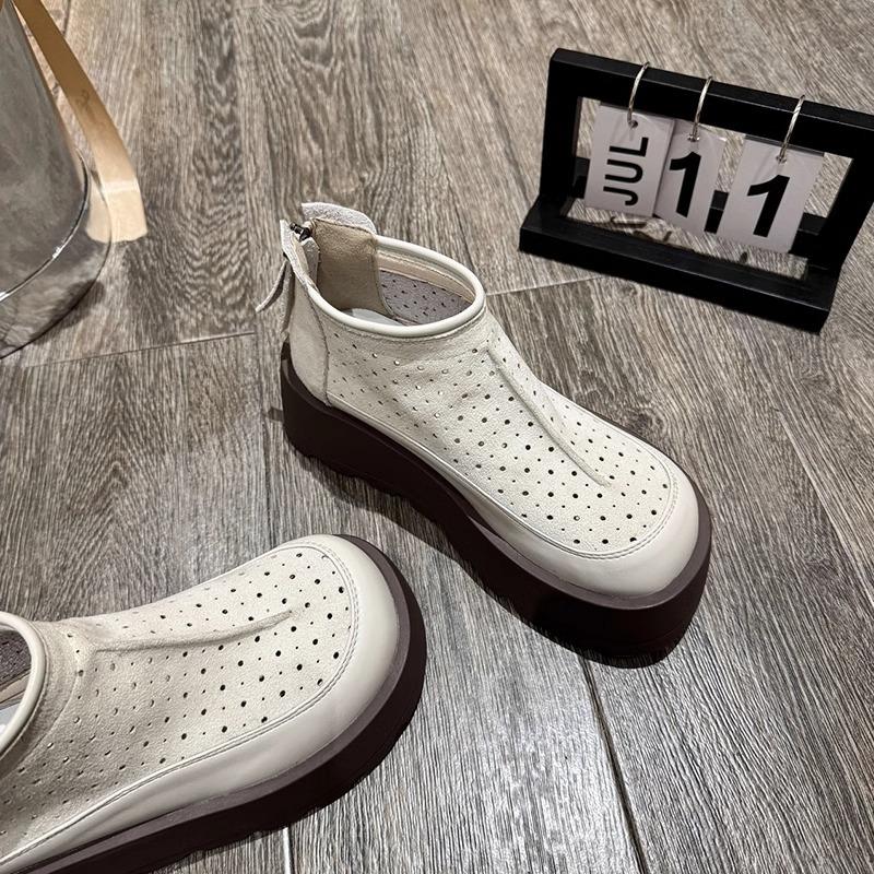 Small Man Thick Sole Height Increased by 6 Cm Casual Shoes 2025 Spring and Summer New Breathable Muffin Fashion Temperament Single Shoes