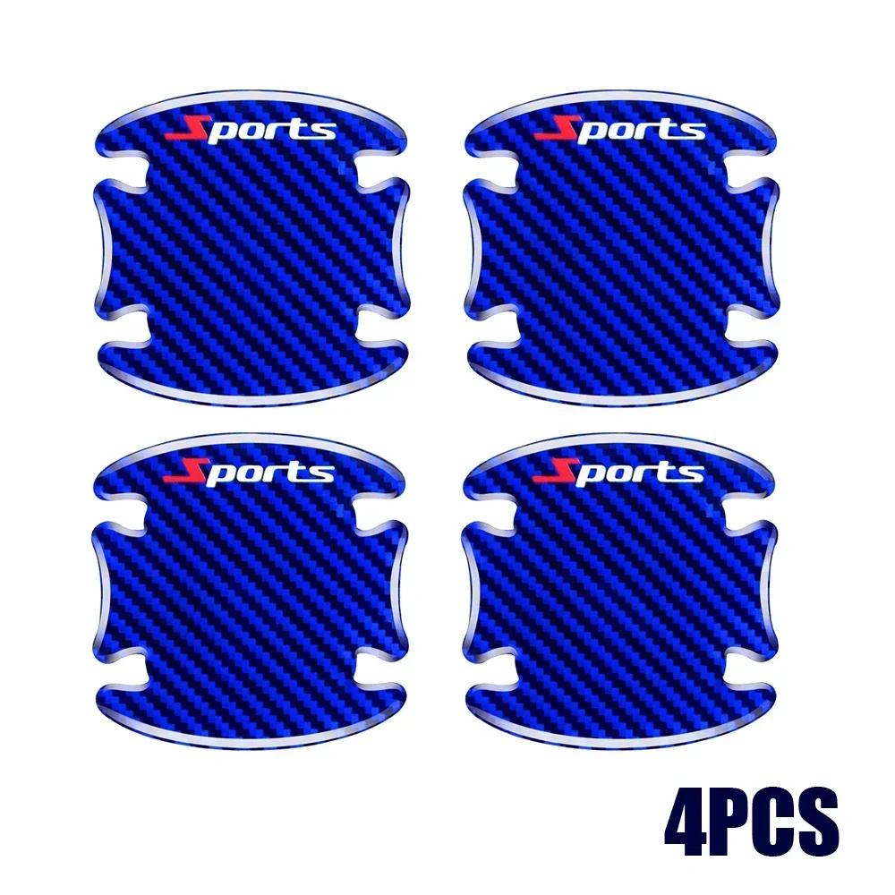 4 stücke Auto Türgriff Anti Scratch Aufkleber Carbon Faser Sport Schutz Aufkleber Dekor Aufkleber Auto Exterior Styling Zubehör