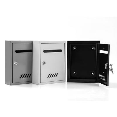 Wall-Mounted Secure Outdoor Mailbox with Key Lock - Metal Drop Box Suggestion Box