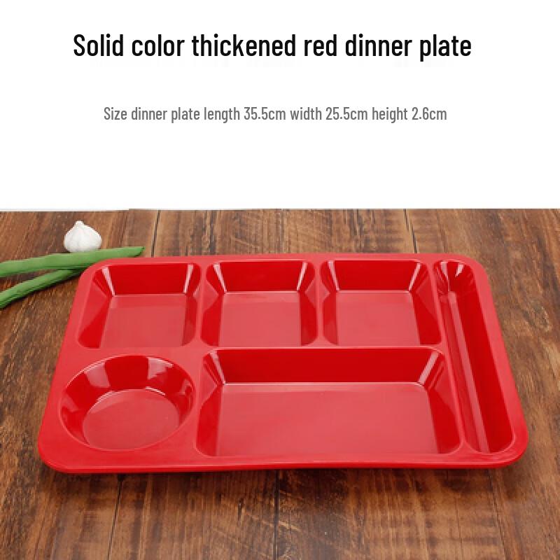 Ru Han Rectangular Melamine Divided Meal Tray