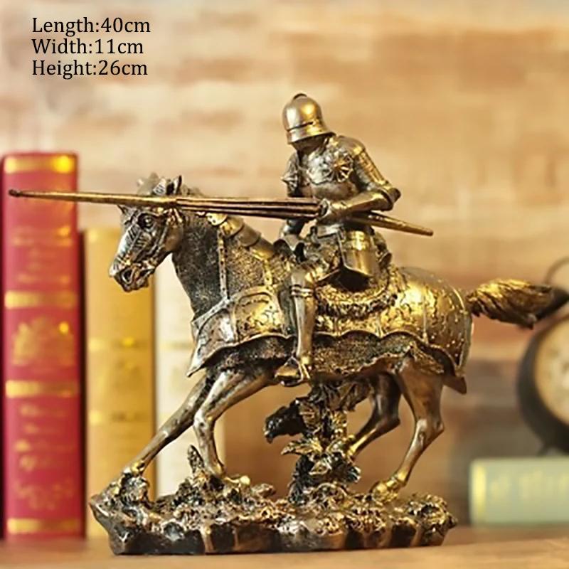 Medieval Warrior Armor Models Ancient Roman Knight Ornament,European Vintage Art Armor Warrior Home Room Decor Office Decoration