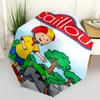 Caillou Print Automatic Umbrella, 8 Rib Iron Frame, Plastic Handle, Suitable for Outdoor Travel &Daily , Ideal Gift