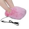 Comfortable Heated Fleece Lining 5 Temperature Seting Compact Electric Foot Warmers Plush Thermal Socks USB Operated