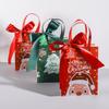 Santa Claus Christmas Gift PVC Tote Bag - Square Souvenir & Apple Packaging for Christmas Eve