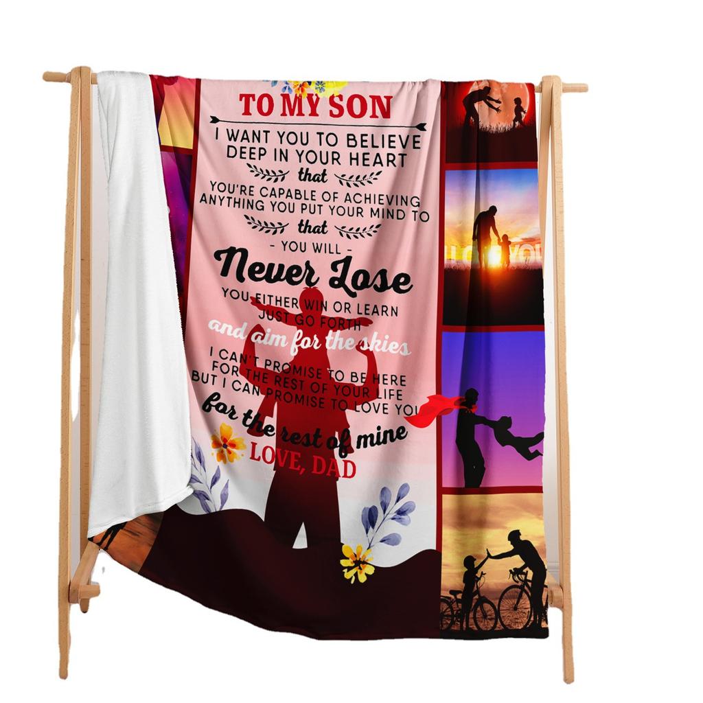 Decke Flanelldecke Emotionaler handgeschriebener Brief Englischer Brief 3D Digitaldruck Decke Decke