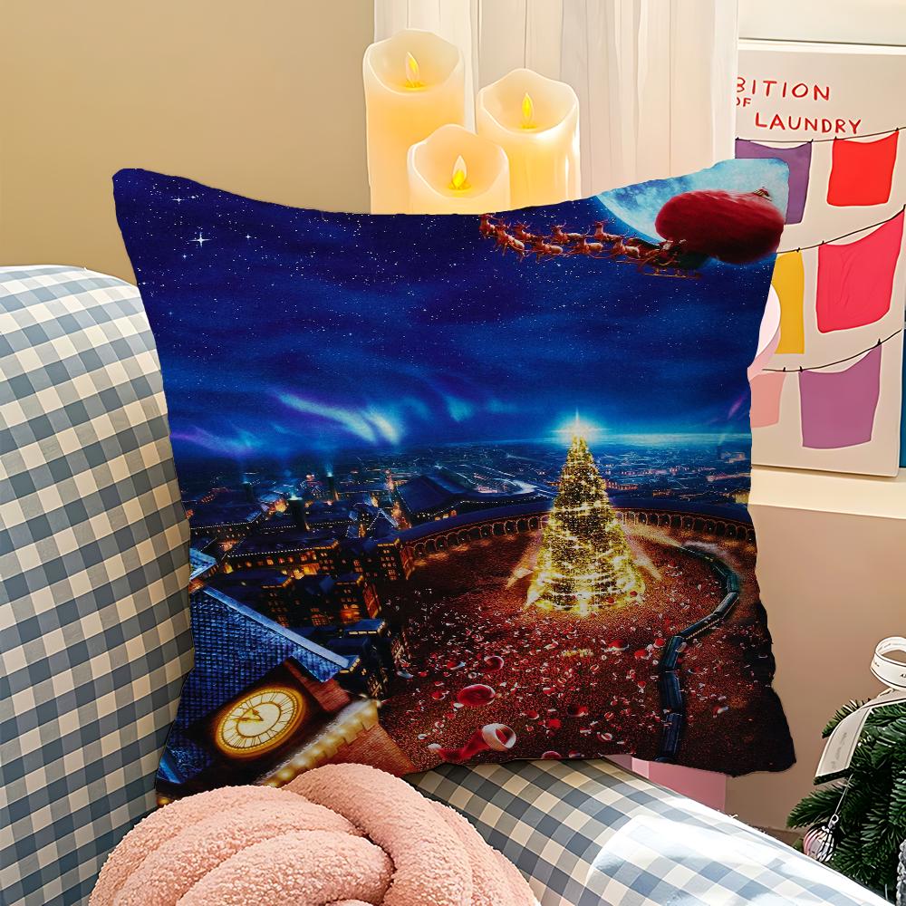 MovieThe Polar Express Decorative Room Aesthetics Pillow Case Home Decor Bedroom Sofa Bed Couch Pillow Cover 45x45