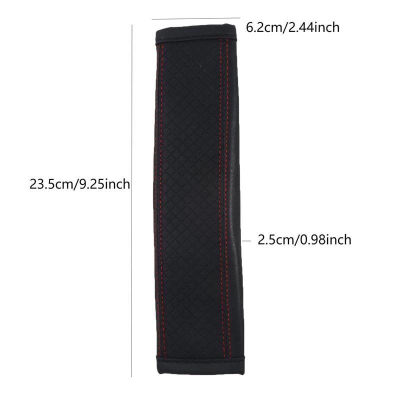 Car Seat Belt PU Leather Shoulder Cover Decompression Comfort Car Accessories Safety Belt Protective Cover
