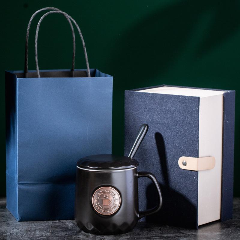 Original Get Bronze Cup Ceramic Cup Coffee Cup Gift Box Set Cup Water Cup Engraving