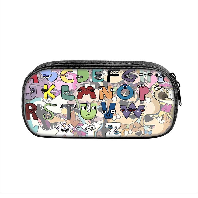 Game Alphabet Lore Cases Fun Cartoon Anime Pen Box Bag for Student Big Capacity School Supplies Zipper Pencilcases