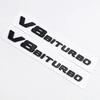 3D ABS Black C63 Logo Letters V8 BITURBO Badge Car Rear Star Sticker Trunk AMG Emblem For Mercedes Benz C63 AMG W205 C205 Class