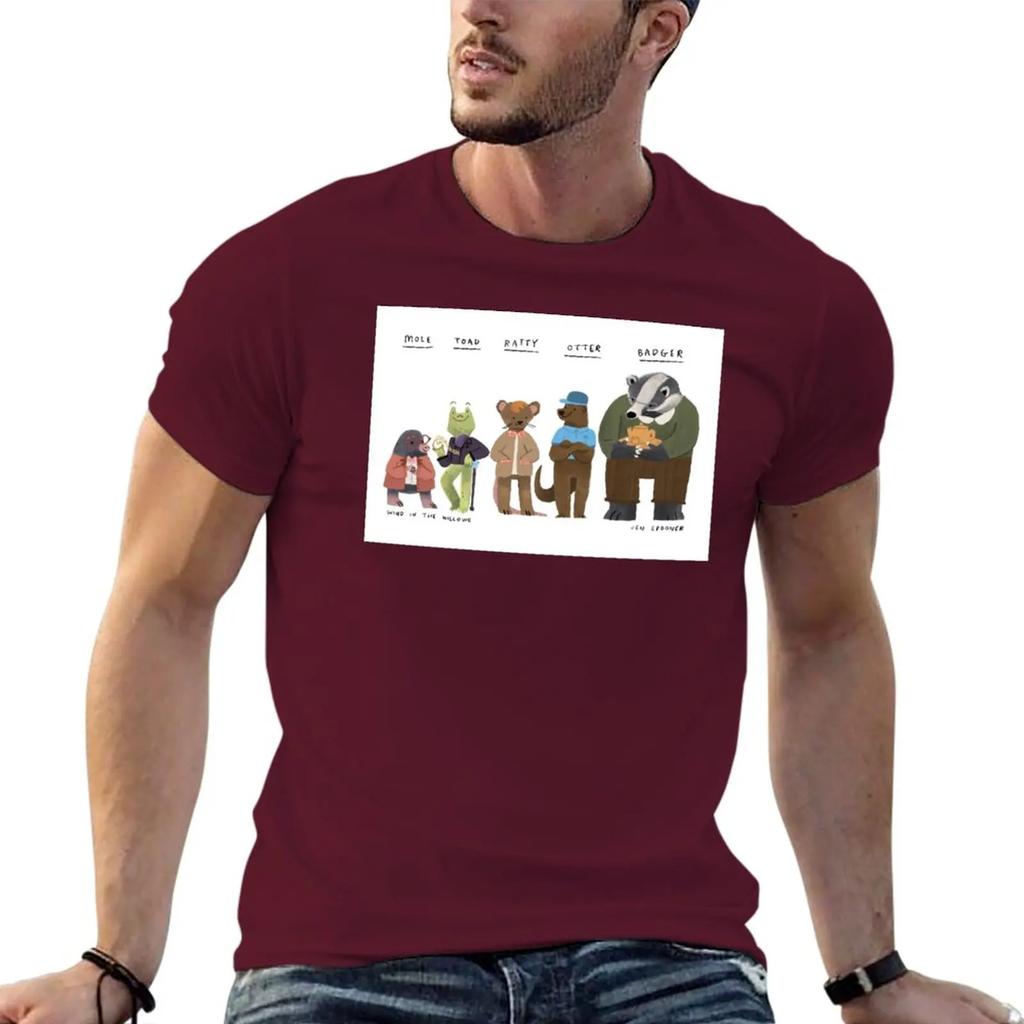 Wind in the Willows Characters T-Shirt hippie clothes T-shirt short oversized t shirt sports fan t-shirts t shirts