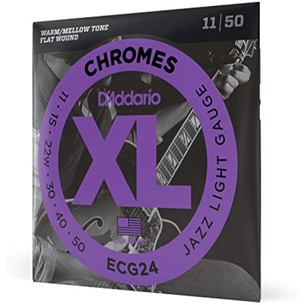 D Addario Daddario Electric Guitar String Flat Wound Jazz Light .011-.050 ECG24 [Domestic Genuine]